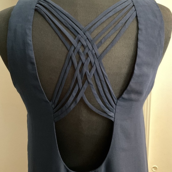 🤍 Navy Blue Open Back Short Dress - Picture 6 of 6